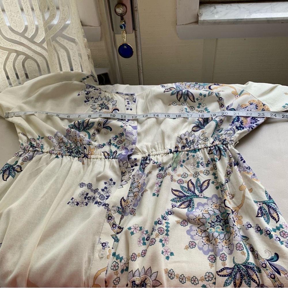 NWT Calypso St. Barth Linen blend  printed maxi belted dress size L - Picture 7 of 13